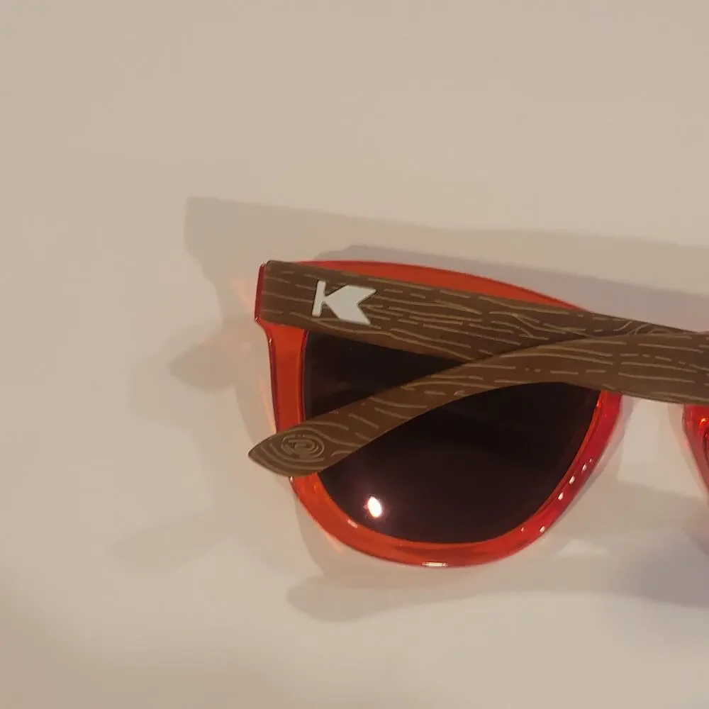 Knockaround Sunglasses Premiums Polarized Mirrored Kids Campfire Red/Wood